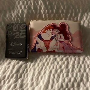 Disney Loungefly Anniversary Meg & Hercules Zip Around Wallet NWT